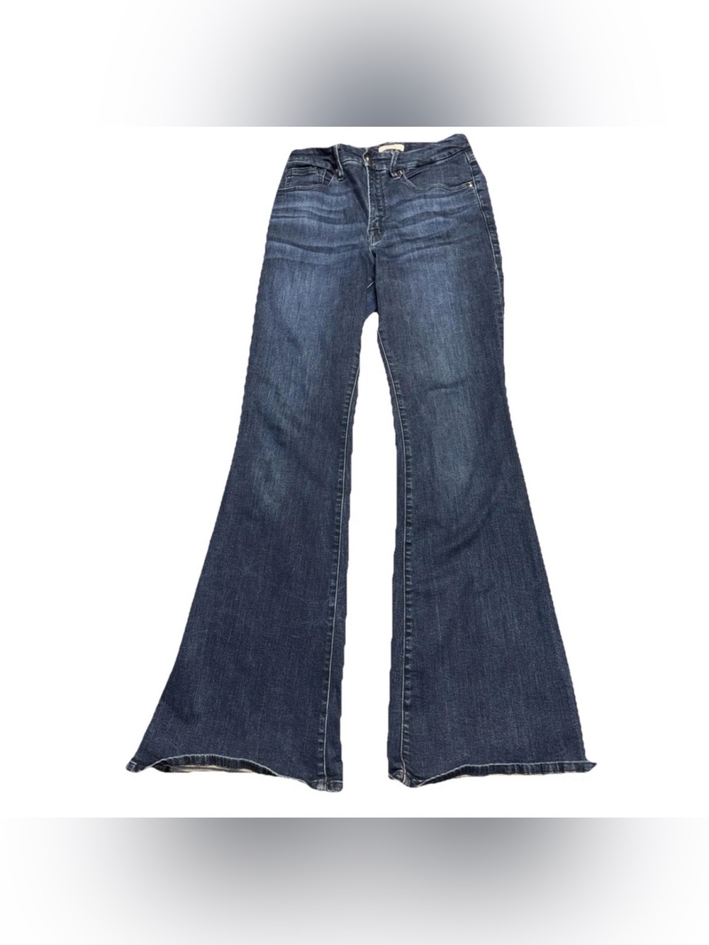 Good American Denim Jeans Size 6/28 Split Leg Flare Stretch (fits 28x32)